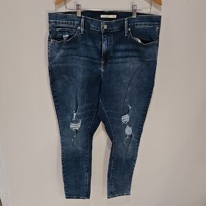 Levis Distressed Skinny Blue Women's Jeans